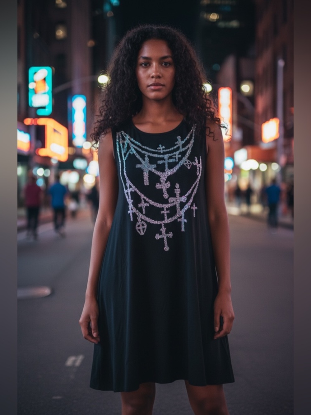 Shiny bling cascadingg necklace dress-NWT